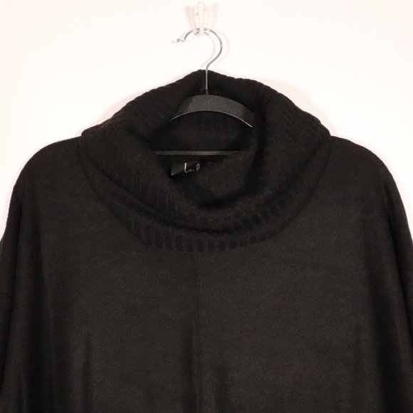 NWT Lulus Autumn Daze Cowl Neck Tunic in Black - Picture 10 of 15